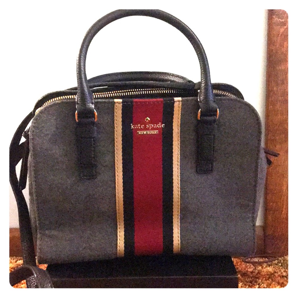 Kate Spade Grey Wool Purse